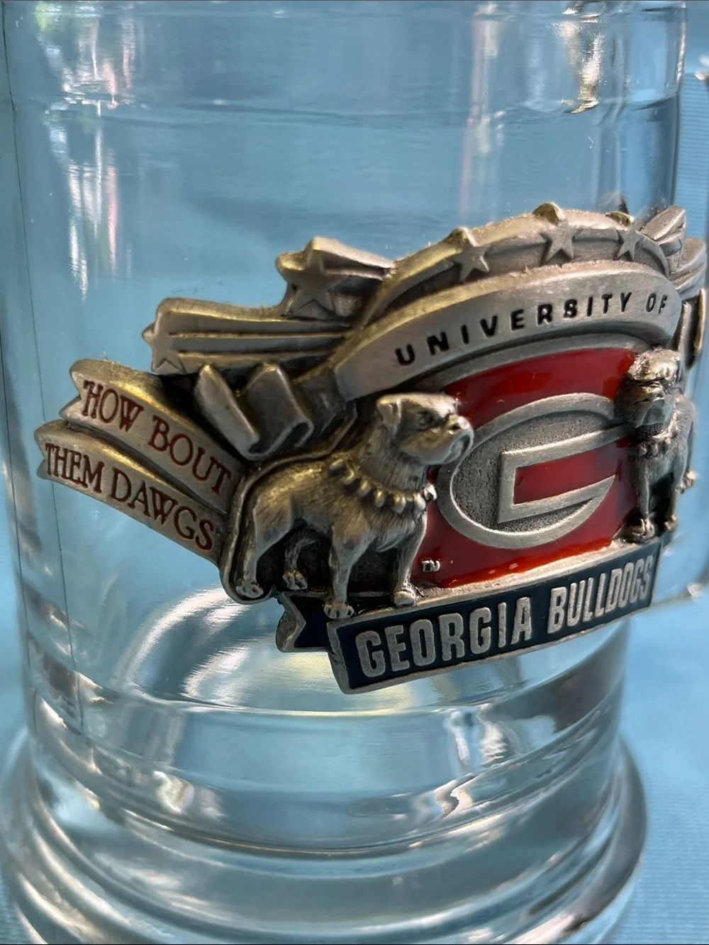 Georgia Bulldogs Glass Beer Mug